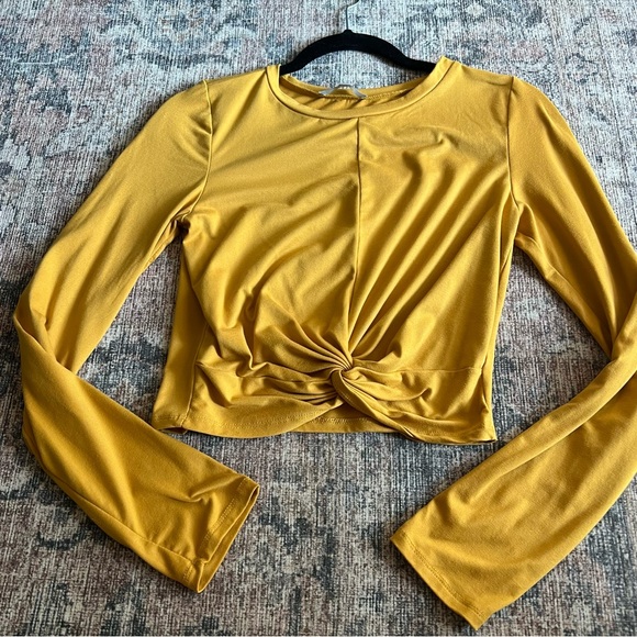 gaze Tops - Bundle 3 for $10 or 4 for $12, Yellow long sleeve crop top